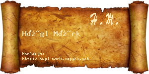 Hügl Márk névjegykártya